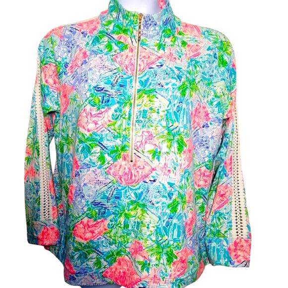 Lilly Pulitzer Skipper Popover in Very Hard to Find Bohemian Queen Size XL - Picture 1 of 5